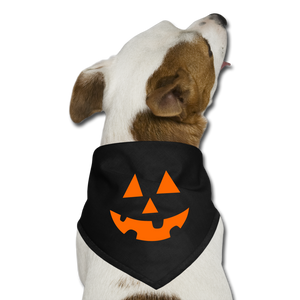 Jack O' Lantern Dog Bandana - black