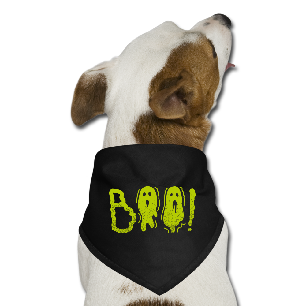 Boo! Dog Bandana - black