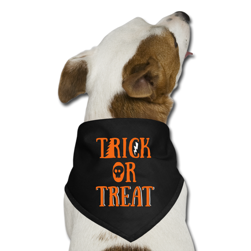 Trick or Treat Pet Bandana - black